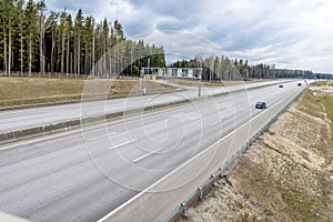 High-speed highway Moscow St. Petersburg