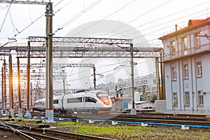High-speed hybrid-electric train Sapsan