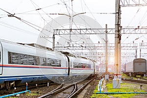 High-speed hybrid-electric train Sapsan