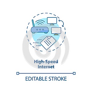 High speed internet concept icon