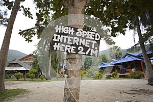 High speed internet sign