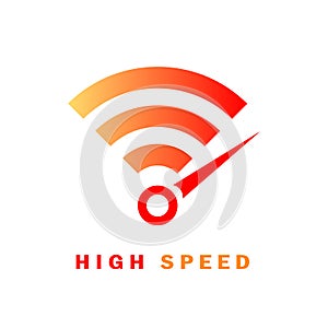 High speed internet vector logo