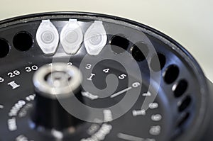 High speed laboratory centrifuge with vials photo