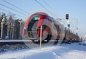 High-speed modern commuter train