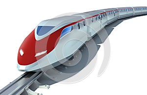 High-speed passenger train photo