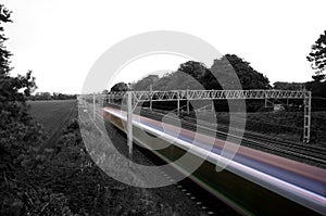 High speed passenger train abstract