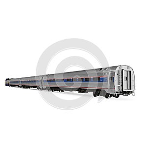 High speed passenger train on white. 3D illustration