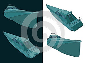 High speed patrol boat blueprints