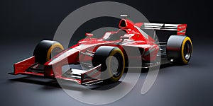 High speed race Red formula car