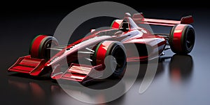 High speed race Red formula car