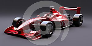 High speed race Red formula car