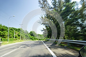 High speed running of forest road