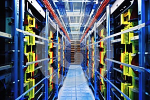 high-speed server racks showcasing processors