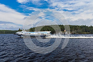 High speed ship on Valaam Island - Karelia Russia
