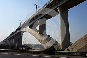 High speed train bridge China