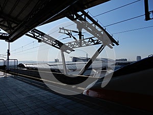 A high speed train car`s head with featured streamlined shape, Taiwan