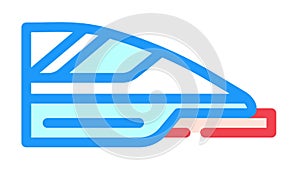 high speed train color icon animation