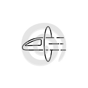 high-speed train icon. Element of speed for mobile concept and web apps illustration. Thin line icon for website design and