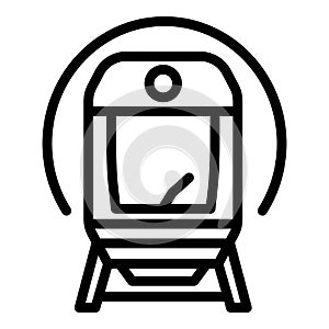 High speed train icon, outline style