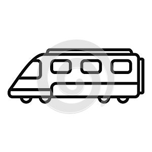 High speed train icon outline vector. Public rail transport