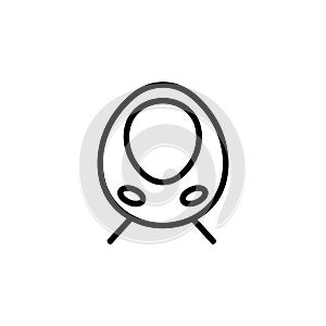 High-speed train icon vector. Isolated contour symbol illustration