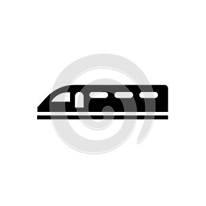 High speed train icon vector sign and symbol isolated on white background, High speed train logo concept