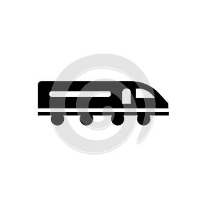 High speed train icon vector sign and symbol isolated on white background, High speed train logo concept