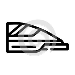 high speed train line icon vector illustration