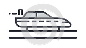 High-Speed Train Modern Transportation Icon, vector design Generative AI