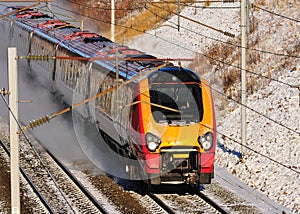 High Speed Train in the Snow