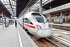 High speed train in station