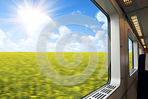 High speed train window