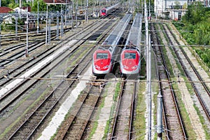 High-speed trains on tracks