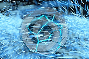 High speed vortex particles, 3d rendering