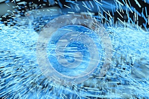 High speed vortex particles, 3d rendering