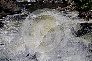 High Speed Waterfall At Egan Chutes