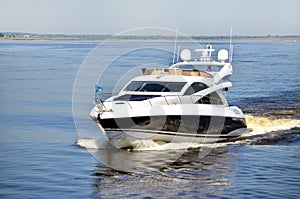 High Speed Yacht on river