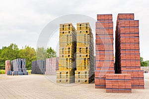 High stacks of stones as stock of company