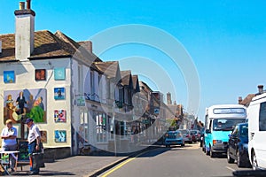 High street of Dymchurch Kent England