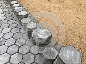 High strength tiles paver cement blocks concrete floor  or  patterned concrete tiles  concrete paving slabs parking and garden blo