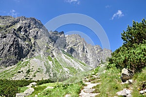 High Tatra mountains in summer, state Slovakia, Europe