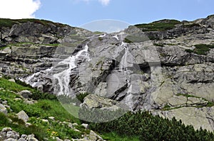 High Tatra mountains and waterfalls, Slovakia, Europe