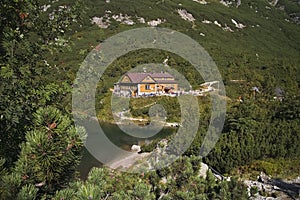 High Tatras, Chata pri Zelenom plese - famous alpine cottage located in the amazing environment of the High Tatras