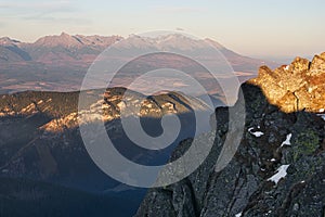 High Tatras from Dumbier in Low Tatras