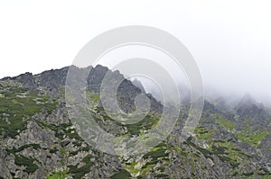 High tatras in the fog