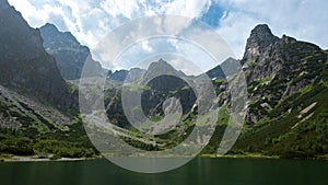 High Tatras Mountain with lake Panorama