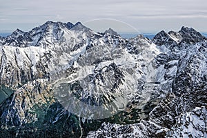 High Tatras mountains scenery from Rysy peak, Slovakia