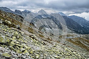 High Tatras mountains scenery, Slovakia, hiking theme