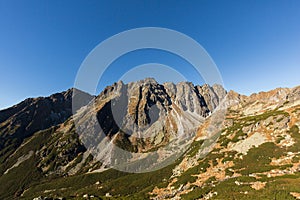 High Tatras mountains on a summer day.