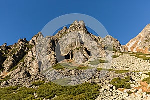 High Tatras mountains on a summer day.